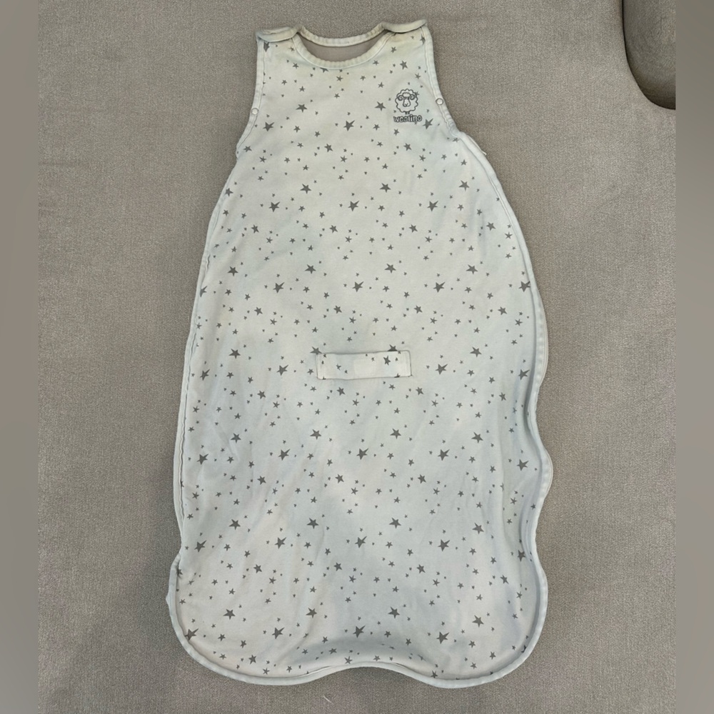 Woolino 2-24 month 100% Organic Merino Wool Baby Toddler Sleep Sack Grey Stars